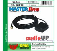 Antenna GPS per auto universale con attacco SMA e cavo cablato. Antenne auto