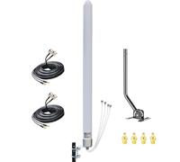 Antenna MIMO 4x4 Omni direzionale 5G WiFi Outdoor 4G LTE Antenne per T-Mobile N71 Hotspot cellulari Router Gateway, 600-6000MHz, cavo 10 metri SMA TS9/palo di montaggio (kit completo)