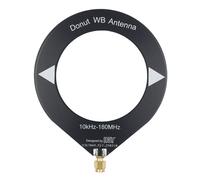 Antenna mini loop da 10 kHz a 180 MHz con copertura per tutte le bande, anello a ciambella, supporta onde corte/onde medie SDR per radio, nera
