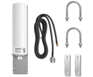 Antenna omnidirezionale doppia Qoltec 4G LTE | 30dBi | Interno/esterno