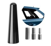 Antenna per auto, lunga 5 cm, per ricezione AM, FM 87,5-108 MHZ, DAB, DAB+ senza interferenze, nera, avvitabile con adattatore universale M4 M5 M6, antenna a stelo corto