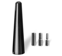 Antenna per auto, lunghezza 65 mm, per ricezione AM, FM 87,5-108 MHZ, DAB, DAB+ senza interferenze, in nero, avvitabile con adattatore universale M4 M5 M6, antenna a stelo corto