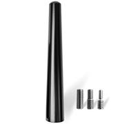 Antenna per auto, lunghezza 9 cm, per ricezione AM, FM 87,5-108 MHZ, DAB, DAB+ senza interferenze, in nero, avvitabile con adattatore universale M4 M5 M6, antenna a stelo corto