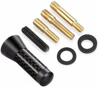 Antenna per auto Mini da 3,5 cm, breve Antenna per auto universale Viti tozze in fibra di carbonio M5 M6 Anello in gomma