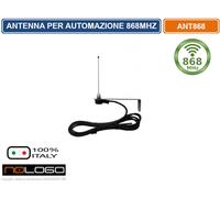 ANTENNA PER AUTOMAZIONE CANCELLI ACCORDATA CON STAFFA IN ACCIAIO 868 MHZ - RG58