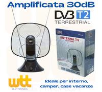 Li-Fe Antenna TV amplificata da interni 60.00187 – DVB‑T2, FM, LTE/4G