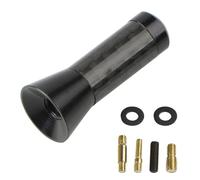 Antenna per tettuccio auto Antenna Tetto Con Antenna radio corta universale per auto da 3,5 cm/8 cm/12 cm Antenna da tetto nera in fibra di carbonio Antenna ricevente FM/AM in metallo(Black,3.5cm)