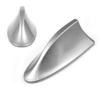 Antenna Pinna di Squalo sostitutiva per Auto, Antenna amplificata Radio universale ADESIVA AM FM, Antenna autoradio BIANCO ROSSO NERO SILVER GRIGIO MARRONE (Pinna grigio scuro)