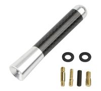 Antenna radio corta universale per auto da 3,5 cm/8 cm/12 cm Antenna da tetto nera in fibra di carbonio Antenna ricevente FM/AM in metallo(Silver,8cm)