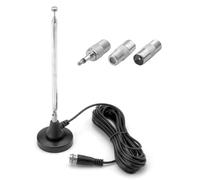 Antenna Radio DAB FM Interni Telescopico Digitale con Base Magnetica Cavo 3m per Ricevitore Stereo DAB+ AV Audio Video Home Theater