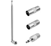 Antenna Radio DAB FM Telescopica, 75CM Telescopica Ricambio Radiolina Radio Portatile 75 Ohm, Antenna Universale per TV Ricevitore Stereo Portatile