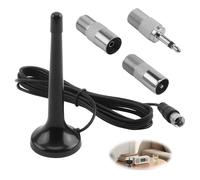 Antenna Radio Dab Fm Telescopica con Base Magnetica, 75 Ohm Antenna TV Interna Compatibile con Sintonizzatori Stereo, Ricevitori Av, Amplificatori, Sistemi Home Cinema E Hifi