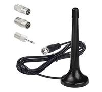 Antenna Radio DAB FM Telescopica Interna con Base Magnetica, Antenna FM radio da Interni 75 Ohm, Compatibile con Sintonizzatori Stereo, Ricevitori AV, Amplificatori, Sistemi Home Cinema e HiFi