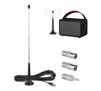Antenna Radio FM DAB Interni con Base Magnetica, 3 Adattatori Cavo 3 Metri, Antenna FM 75 ohm Telescopico Digitale Compatibile Amplificatori Stereo Sintonizzatori Hi-Fi, Ricevitori Audio Video