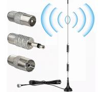 Antenna radio FM DAB UKW - Base magnetica da 7 dBi con cavo da 3 m, compatibile con amplificatori di segnale radio digitale.
