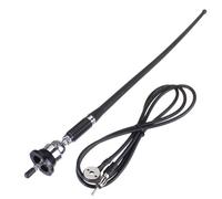 Antenna Radio Marina, Antenna Barca AM FM Universale 16 Pollici in Gomma Flessibile con Rotazione 180°, Per Barche, Jeep, Trattori e Veicoli da Costruzione, Compatibile Autoradio DIN con Cavo Prolunga