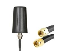 Antenna robusta a doppio ingresso 4G/5G con cavi LMR100 da 3 metri e connettori SMA maschio. Antenna LTE resistente per interni o esterni 2x2 O2 Vodafone EE Three (solo antenna)