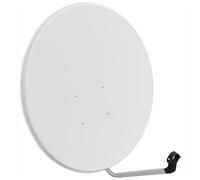 Antenna satellitare LTC Premium 90 cm, colore grigio chiaro, ad alta resistenza, segnale perfetto, compatibile con Astra Hotbird Amos Eutelsat, LNB universale, installazione semplice, durevole