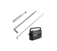Antenna telescopica di ricambio per radio AM/FM a canali completi, lunghezza 63 cm, 4 sezioni.