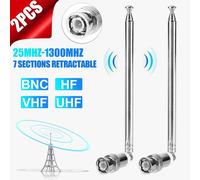 Antenna telescopica premium BNC 7 sezioni ideale per scanner radio VHF UHF