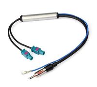 Antenna Tetto Con Antenna per tettuccio auto Antenna radio speciale per auto, amplificatore di segnale audio AM/FM, adattatore per antenna RF Fakra doppio, adatto per AUDI 18,1'