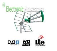 ANTENNA TRIPLA DIGITALE TERRESTRE DTT UHF ALTO GUADAGNO MONTAGGIO RAPIDO 28 EM