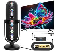 Antenna TV 2026, antenna per Smart con ricezione del segnale a 360°, antenna digitale per oltre 2500 miglia, supporto per televisori 8K 4K 1080p, antenna per canali locali, antenna TV HD, cavo