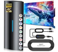 Antenna TV 2026 per interni, con portata di oltre 3200 miglia, antenna digitale per Smart TV interno/esterno, antenna HDTV a lungo raggio per canali locali con amplificatore, supporta cavo coassiale