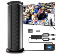 Antenna TV aggiornata 2025, portata fino a 2200 miglia, migliore antenna digitale per Smart TV per interni ed esterni, canali locali 4K, antenna HDTV amplificata a lungo raggio con amplificatore di