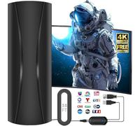 Antenna TV con raggio di oltre 3600 miglia, antenna TV digitale 2026 per interni ed esterni, con amplificatore più potente, ricezione a 360°, antenna HDTV per canali locali per Smart TV e vecchi