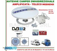 ANTENNA TV DA CAMPER O BARCA -TELECO WEEKEND OMNIDIREZIONALE 360Â°+AMPLIFICATORE