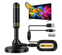 Antenna TV da interni per Smart TV con 2 amplificatori di segnale per tutte le Smart TV, antenna digitale HD per canali locali, supporta 4K 1080p (verde)