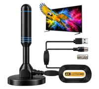 Antenna TV da interni per Smart TV con 2 amplificatori di segnale per tutte le Smart TV, antenna digitale HD per canali locali, supporta 4K 1080p (blu)