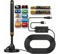 Antenna TV da interni per Smart TV per ricezione a lungo raggio e tutte le Smart TV HD Antenna digitale con amplificatore di segnale per canali locali supporta 4K 1080p-arancione
