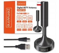Antenna TV da Interno DVBT2 HEVC H.265 con Cavo Zenwire HDAT20 da 5M