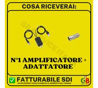 ANTENNA TV DA PER DIGITALE TERRESTRE INTERNA ESTERNA AMPLIFICATA VHF DVB T2 KIT