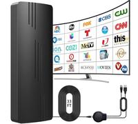 Antenna TV digitale 2026, per interni ed esterni, con amplificatore, raggio di oltre 4200 miglia, antenna TV con ricezione a 360°, antenna HDTV per canali locali per Smart e Vecchie TV