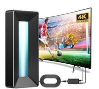 Antenna TV digitale con amplificatore e amplificatore di segnale, portata superiore a 900 km, cavo coassiale portatile da 5 m, antenna HD 4K 1080p per interni ed esterni