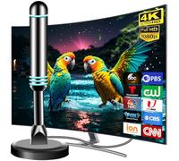 Antenna TV digitale HD 2026, antenna per interni Smart TV con forte base magnetica/bastone 3M, ricezione a lungo raggio antenna HDTV per canali locali, facile installazione antenna TV senza cavo