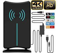 Antenna TV digitale HD amplificata 2025 "Matrix", lunga 1000 miglia, supporta 4K 1080p Fire TV Stick e tutti i canali locali HDTV per interni di TV più vecchie, cavo coassiale da 5 m