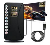 Antenna TV digitale per interni 2026 per canali locali, cavo coassiale da 9 | Lunga autonomia dell'antenna HDTV di 4K 1080p per i canali locali liberi, nessuna bollette mensili