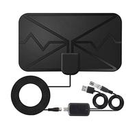 Antenna TV digitale per interni Antenna amplificata HDTV Ricevitore DVB-T Freeview per la ricezione locale Accessorio TV domestico nero