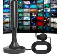 Antenna TV digitale per interni con segnale forte, raggio di oltre 460 km, antenna per Smart TV, supporto esterno radio VHF/UHF/DAB/4K/1080P (HD01)