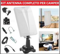 Antenna Tv digitale Terrestre interna esterna DVB-T2 amplificata Alto Guadagno ^