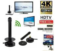 ANTENNA TV DIGITALE TERRESTRE PORTATILE 25 DB PER AUTO CAMPER SUV CON CALAMITA