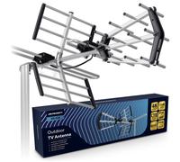 Berdsen DVBT2 Antenna con amplificatore interno 12 dB - Portata fino a 80 km - Antenna esterna esterna esterna - Filtro LTE - Full HD Ultra HD 4K