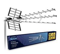 Berdsen DVBT2 Antenna con amplificatore interno 13-15 dB - Portata fino a 80 km - Antenna esterna esterna esterna - Filtro LTE - Full HD Ultra HD 4K