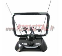 ANTENNA TV DVB-T2 38 dB DIGITALE TERRESTRE AMPLIFICATA ATTIVA DIGITAL FULL HD