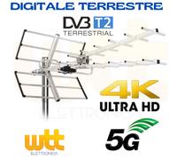 Antenna TV esterna banda UHF 21-48 con filtro 5G LTE connettore F direttiva