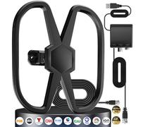 Antenna TV Esterna-Supporto 2 TVS, 3500+ miglia Long Range Antenne digitali Smart TV Interno, HD Antennas Canali locali Ricezione a 360 °, più forte Amplificatore Antenna-Support 8K 4K 1080p-38 Ft